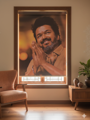 Actor Vijay Roller Blinds With Pelmet