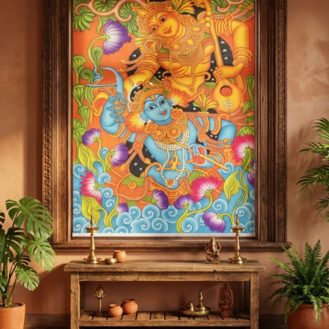 Mural Art Roller Blinds With Pelmet