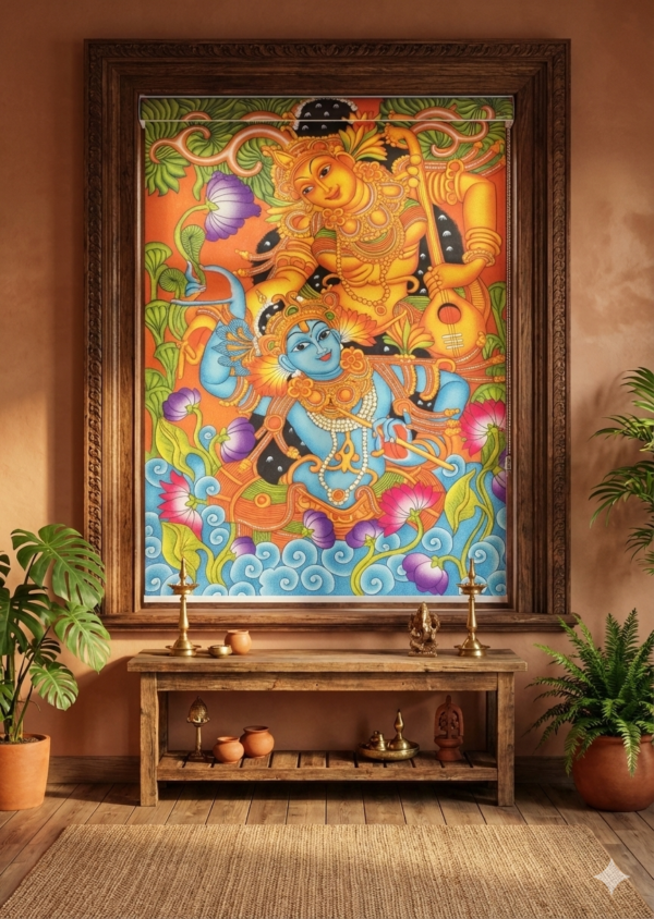 Mural Art Roller Blinds With Pelmet