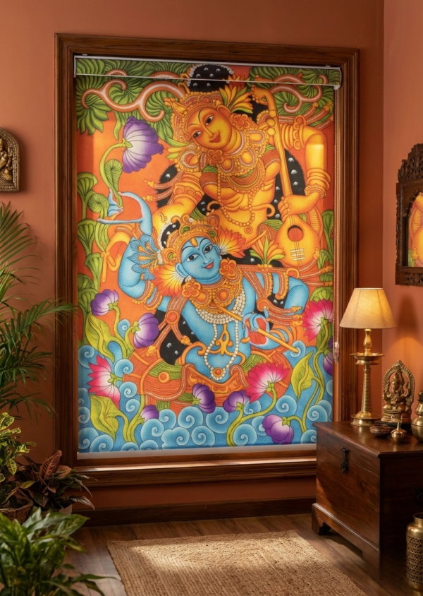 Mural Art Roller Blinds With Pelmet