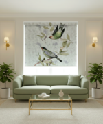 Leafy Hues Roller Blinds With Pelmet