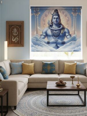 Lord Shiva Roller Blinds With Pelmet