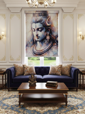 Lord Shiva Roller Blinds With Pelmet